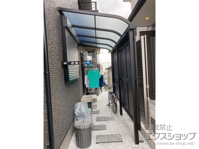 福岡県福津市ののテラス屋根 ソラリア R型 テラスタイプ 単体 積雪〜20cm対応 施工例