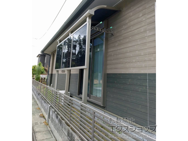 鹿児島県薩摩川内市ののテラス屋根 ソラリア R型 テラスタイプ 単体 積雪〜20cm対応 施工例
