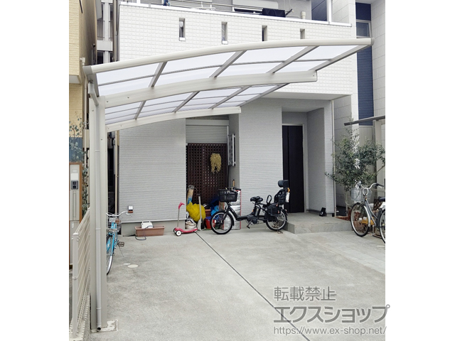 大阪府八尾市ののカーポート プレシオスポート 積雪〜20cm対応 施工例