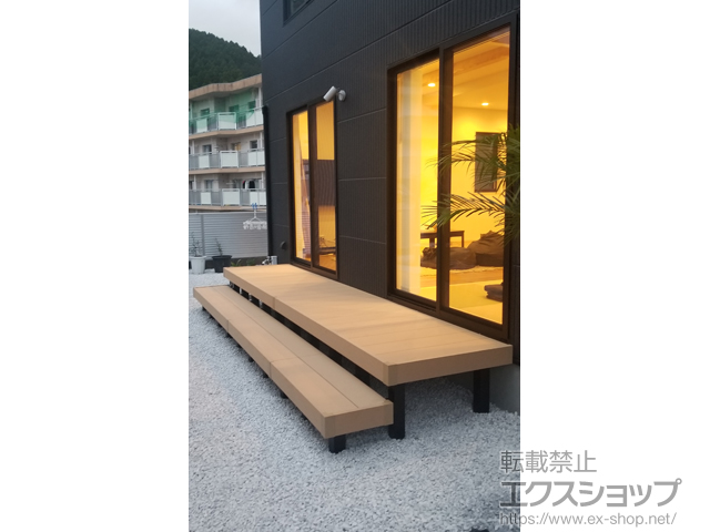 宮崎県延岡市ののウッドデッキ リウッドデッキ 200 施工例