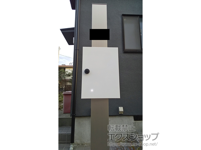 埼玉県上尾市のの機能門柱・ポスト シンプレオポストユニット1型 施工例