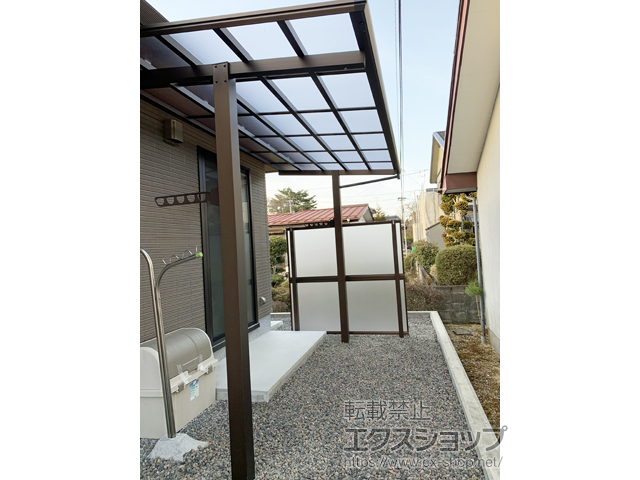 福島県西白河郡西郷村ののテラス屋根 エフルージュグランZERO テラスタイプ 積雪〜20cm対応 施工例