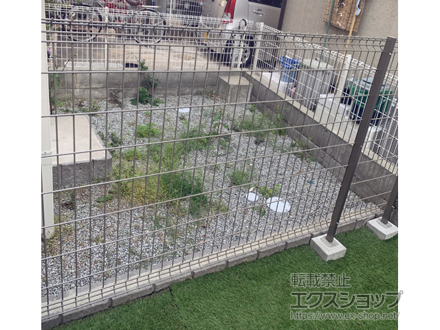 兵庫県尼崎市ののフェンス・柵 ハイグリッドフェンスN8型 フリーポールタイプ 施工例