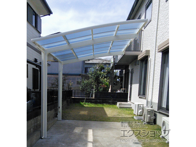 福岡県福岡市ののカーポート フーゴR (ラウンドスタイル) 積雪〜20cm対応 施工例