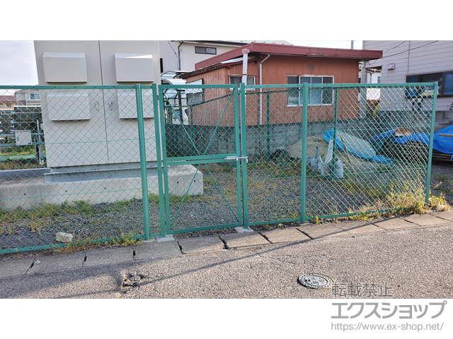 福島県郡山市のの門扉 JFE Vネットフェンス門扉 VH-G型 片開き 施工例