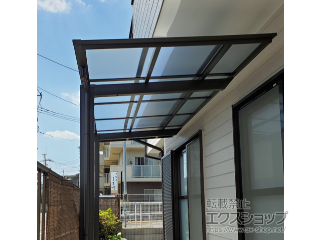 神奈川県横浜市ののサイクルポート・駐輪場 フーゴFミニ (フラットスタイル) 積雪〜20cm対応 施工例