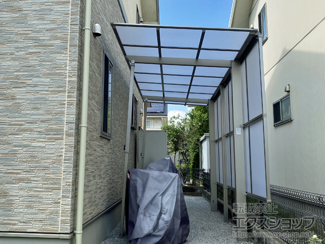 栃木県さくら市ののサイクルポート・駐輪場 ネスカFミニ (フラットスタイル) 積雪〜20cm対応 施工例