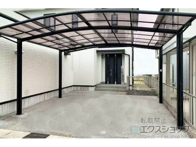 愛知県碧南市ののカーポート ネスカR (ラウンドスタイル) ワイド 積雪〜20cm対応 施工例