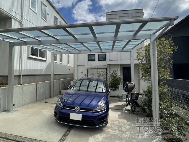 神奈川県横浜市ののカーポート エフルージュ ツイン FIRST 積雪〜20cm対応 施工例