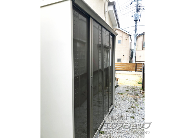 東京都あきる野市のの物置・屋外倉庫 グランプレステージジャンプ 2247×750×2100（GP-227H） GP-227H-F-CB 施工例