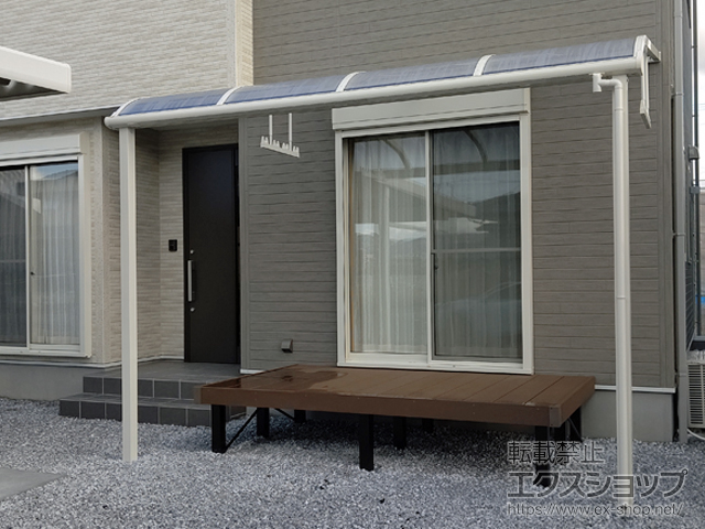 宮崎県延岡市ののテラス屋根 ソラリア R型 テラスタイプ 単体 積雪〜20cm対応 施工例