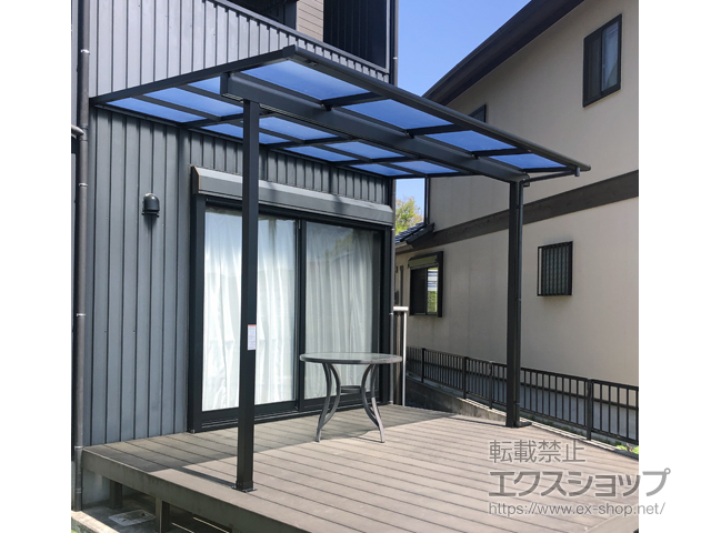 福岡県飯塚市ののテラス屋根 スピーネ F型 テラスタイプ 単体 積雪〜20cm対応 施工例