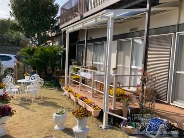 千葉県千葉市ののテラス屋根 ソラリア F型 テラスタイプ 単体 積雪〜20cm対応 施工例