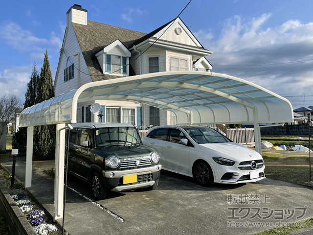 静岡県島田市ののカーポート レイナキャップツインポートグラン 積雪〜20cm対応 施工例