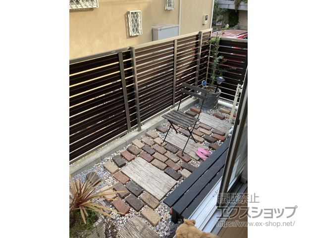 神奈川県相模原市ののフェンス・柵 モクハイフェンス フリーポールタイプ 施工例