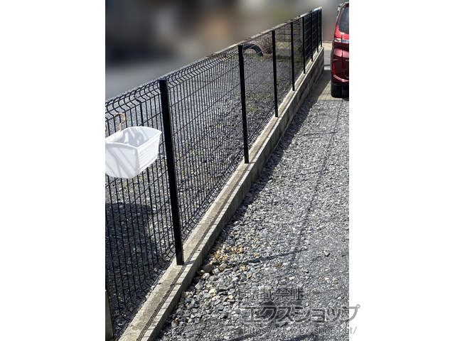 埼玉県さいたま市ののフェンス・柵 イーネットフェンス 3F型 自由柱施工 施工例