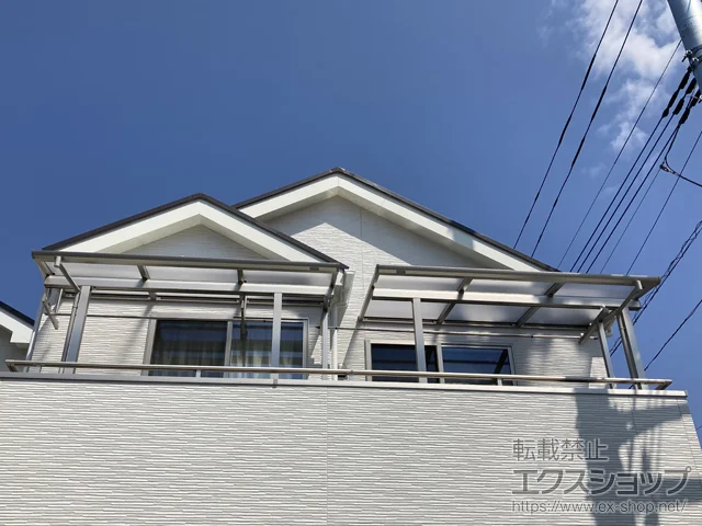 東京都小平市のの面格子・窓格子、屋外手すり・転落防止柵、バルコニー・ベランダ屋根 ソラリア F型 屋根タイプ 単体 積雪〜20cm対応 施工例