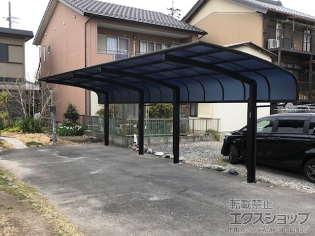 三重県桑名市ののカーポート プレシオスポート アルファ 縦連棟 積雪〜20cm対応 施工例