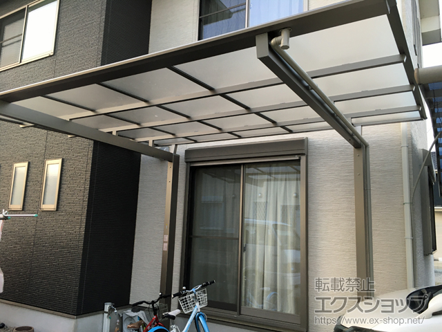 兵庫県西脇市ののカーポート ニューマイリッシュ 逆勾配 前下がり 積雪〜20cm対応 施工例