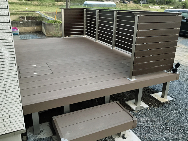 茨城県笠間市ののウッドデッキ リウッドデッキ 200 施工例