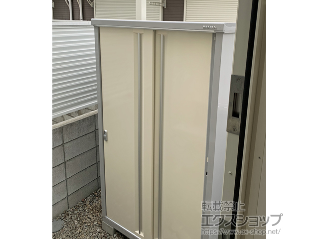 大阪府八尾市のの物置・屋外倉庫 シンプリー 一般型 1100×755×1903 MJX-117E-P-FW 施工例