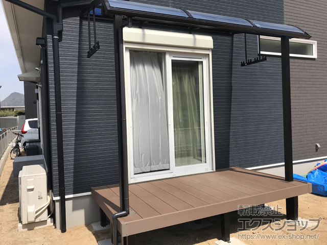 福岡県行橋市ののテラス屋根 ソラリア R型 テラスタイプ 単体 積雪〜20cm対応 施工例