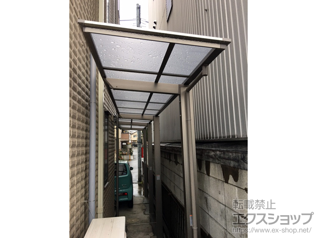 大阪府寝屋川市ののテラス屋根 フーゴF 独立テラスタイプ 単体 積雪〜20cm対応 施工例