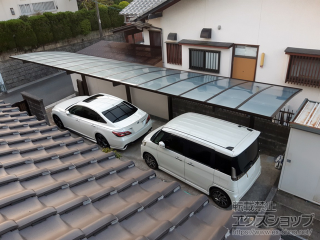福岡県太宰府市ののカーポート レイナポートグラン 縦連棟　積雪〜20cm対応 施工例