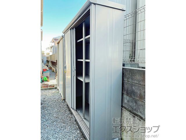千葉県野田市のの物置・屋外倉庫 エスモ 一般型 1797×520×1959 ESE-1805A-PW 施工例