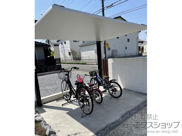 岐阜県大垣市ののサイクルポート・駐輪場 カーポートSCミニ 積雪〜20cm対応 施工例