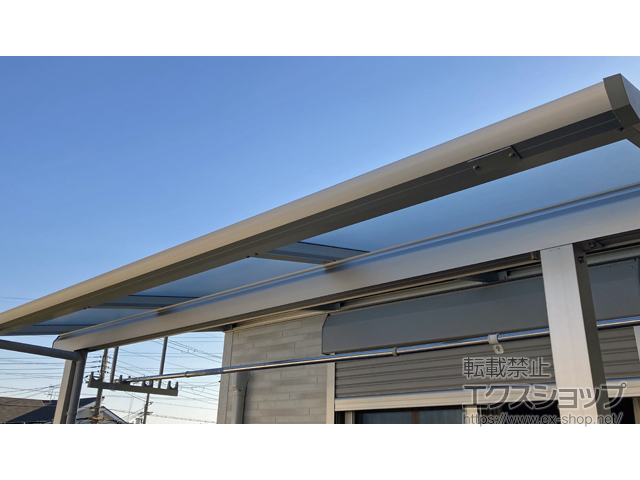 兵庫県尼崎市ののバルコニー・ベランダ屋根 ソラリア F型 屋根タイプ 単体 積雪〜20cm対応 施工例