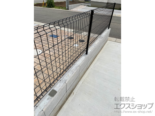 千葉県船橋市ののフェンス・柵 イーネットフェンス 3F型 自由柱施工 施工例