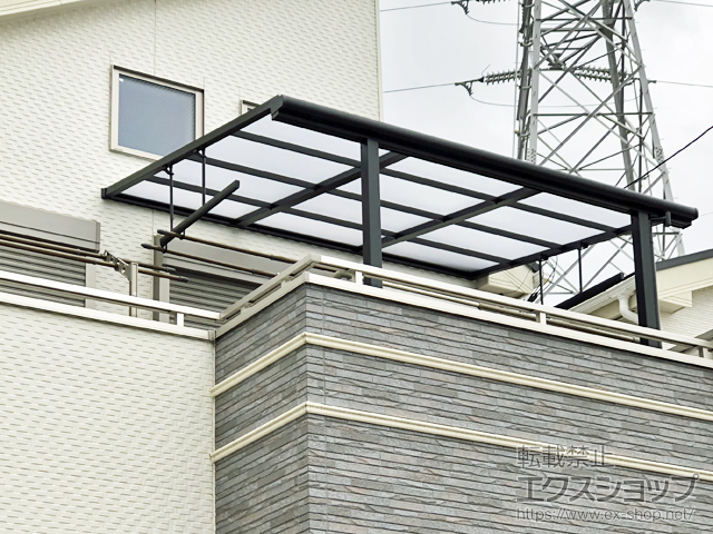 神奈川県川崎市ののテラス屋根 スピーネ F型 テラスタイプ 単体 積雪〜20cm対応 施工例