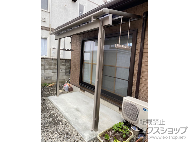 山形県山形市のLIXIL リクシル（トステム）のテラス屋根 パワーアルファ F型 3000 テラスタイプ 単体 積雪〜100cm対応 施工例