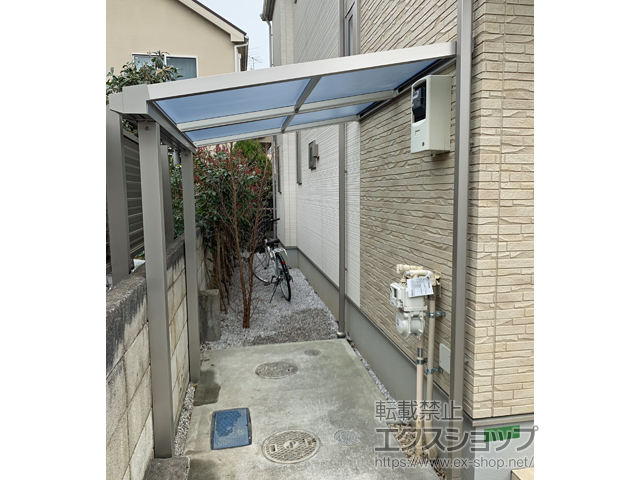 東京都練馬区ののテラス屋根 ソラリア F型 テラスタイプ 単体 積雪〜20cm対応 施工例