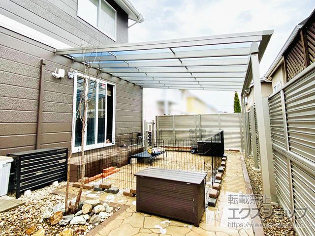 宮城県仙台市ののテラス屋根 ソラリア F型 ビッグサイズ 単体 積雪〜20cm対応 施工例