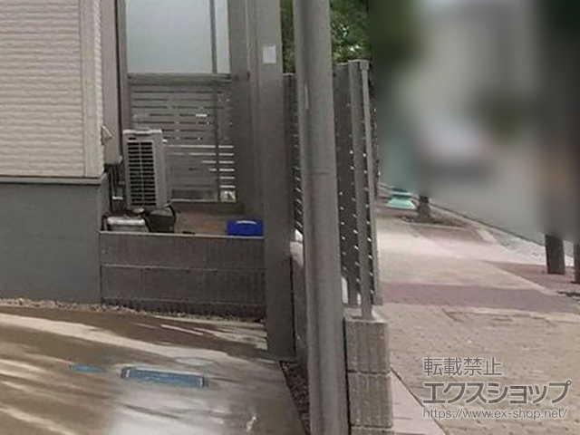 愛知県知多市ののフェンス・柵 フェンスAB YS2型 横スリット2 フリーポールタイプ 施工例