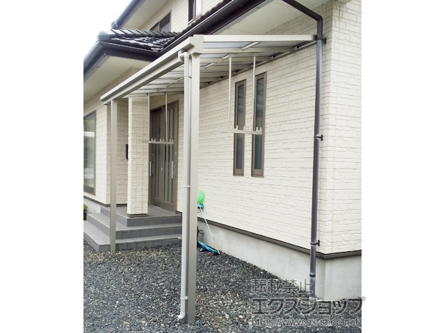 福井県小浜市ののテラス屋根 ソラリア F型 3000 テラスタイプ 単体　積雪〜100cm対応 施工例