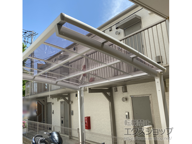 東京都江戸川区ののサイクルポート・駐輪場 ネスカRミニ (ラウンドスタイル) 積雪〜20cm対応 施工例