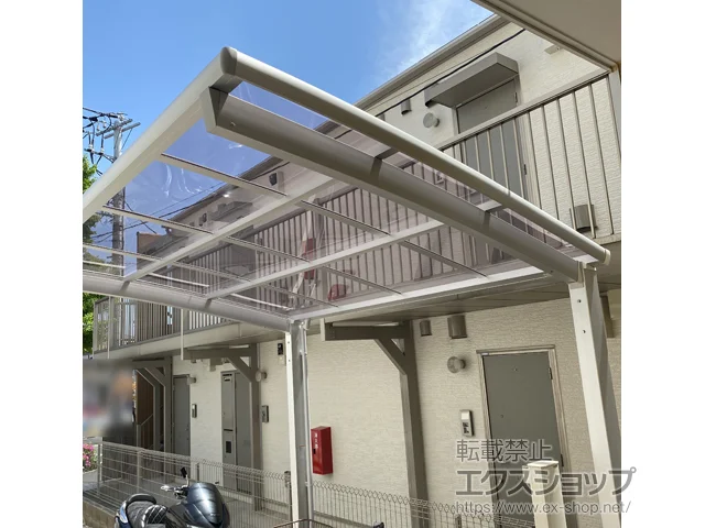 東京都江戸川区のLIXIL(リクシル)のサイクルポート・自転車置き場 ネスカRミニ (ラウンドスタイル) 積雪～20cm対応 施工例