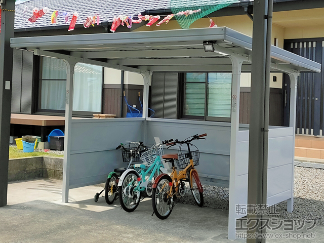 宮崎県都城市ののサイクルポート・駐輪場 イナバ自転車置場 BFタイプ 独立タイプ 一般型 施工例