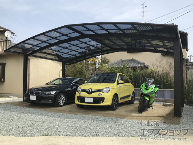 奈良県奈良市ののカーポート レイナトリプルポートグラン　積雪〜20cm対応 施工例