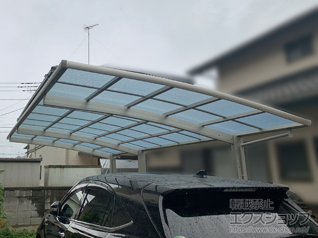 茨城県筑西市ののカーポート レイナポートグラン 延長　積雪〜20cm対応 施工例