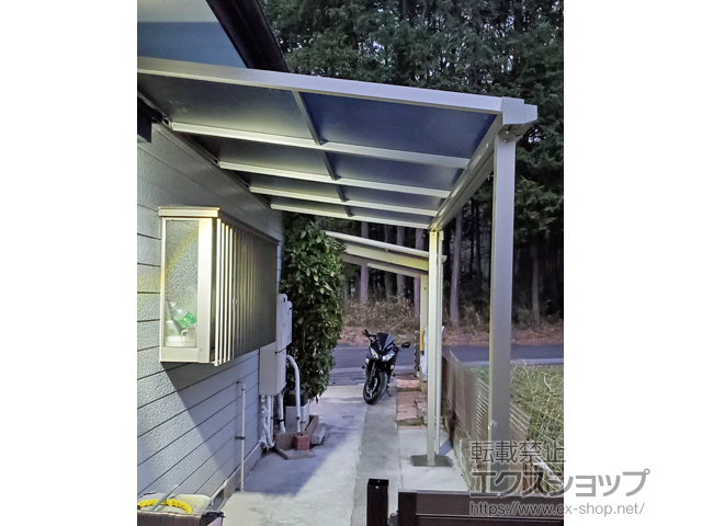 栃木県日光市ののテラス屋根 ソラリア F型 テラスタイプ 単体 積雪〜20cm対応 施工例