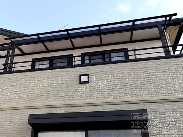 岐阜県瑞浪市ののバルコニー・ベランダ屋根 ソラリア R型 屋根タイプ 単体 積雪〜20cm対応 施工例