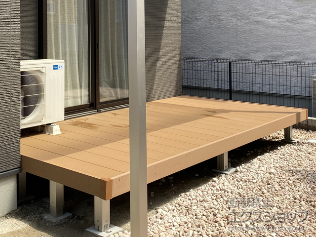 大阪府高槻市ののウッドデッキ マージウッドデッキ 施工例