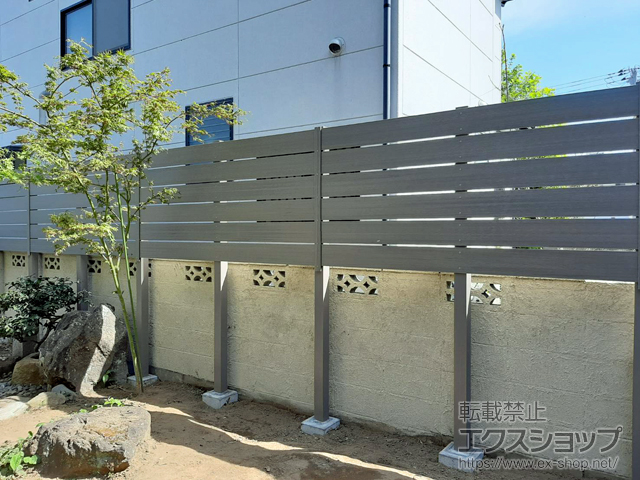 埼玉県本庄市ののフェンス・柵 プラド/one ジョイント有り仕様  隙間10mm H2170 板6段 施工例