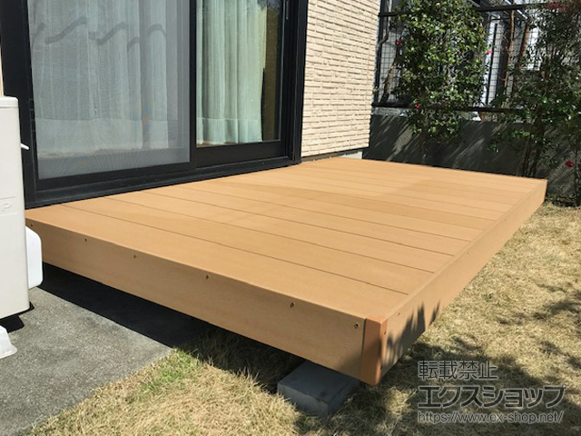 神奈川県横浜市のLIXIL リクシル（トステム）のウッドデッキ レストステージ 幕板納まり 施工例