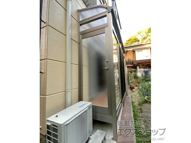 山口県長門市ののテラス囲い・サンルーム サニージュ R型 床納まり ランマ付 積雪〜20cm対応 施工例