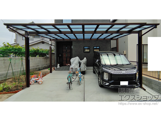 広島県福山市ののカーポート エフルージュ ツイン FIRST 積雪〜20cm対応 施工例